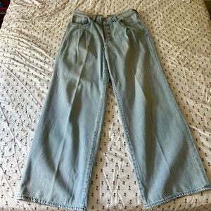 Madewell Light Blue Wide-Leg Jeans, worn once